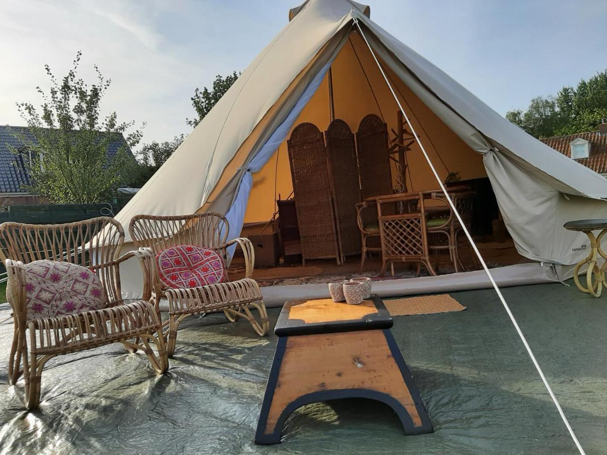 Glamping De Vrije Wind, Tentverhuur Houwerzijl Екстер'єр фото